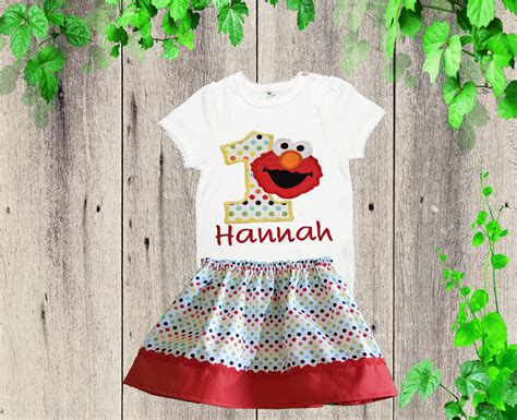 Elmo birthday outfit Sesame Street birthday outfit dress Elmo | Etsy