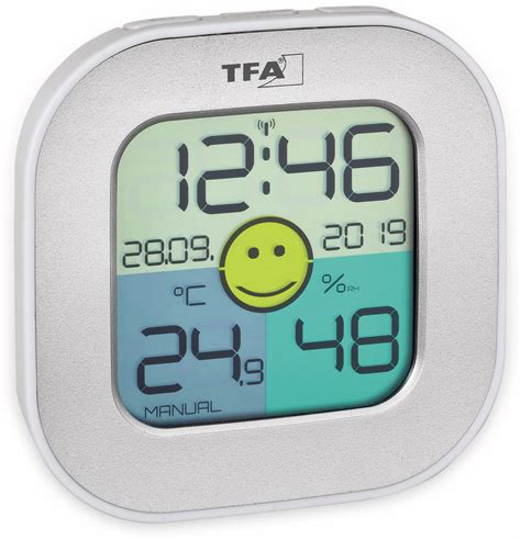 TFA Digitales Thermo Hygrometer Fun 30 5050 54 Silber 590598