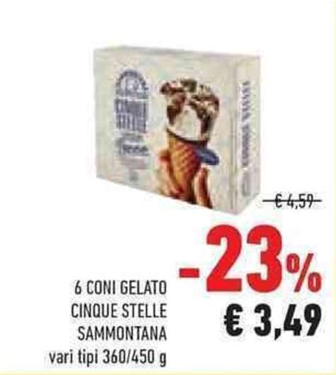 Coni Gelato Cinque Stelle Sammontana Vari Tipi G Offerta Di