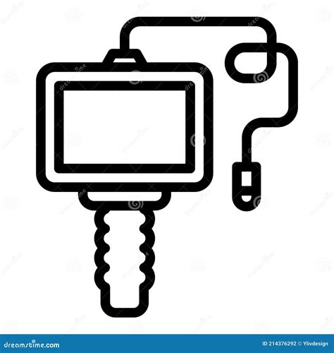 Endoscope Icon Outline Vector Medical Camera Cartoondealer