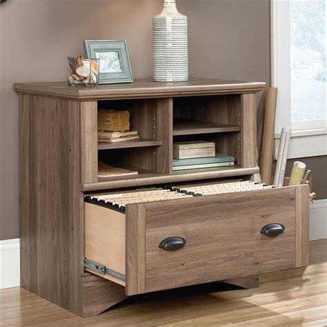 Sauder Harbor View Engineered Wood Lateral File Cabinet In Salt Oak