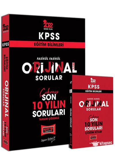 2022 KPSS Eğitim Bilimleri Fasikül Fasikül Orijinal Sorular Tamamı