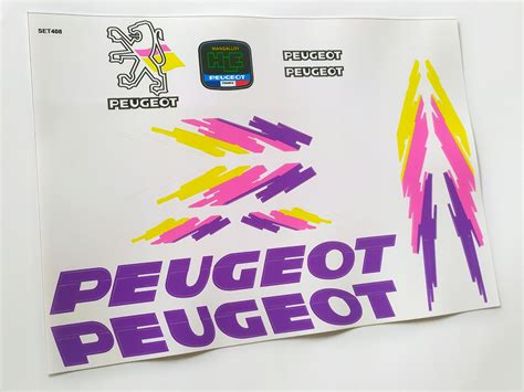 Peugeot Naklejki Na Rower Peugeot Naklejka Set