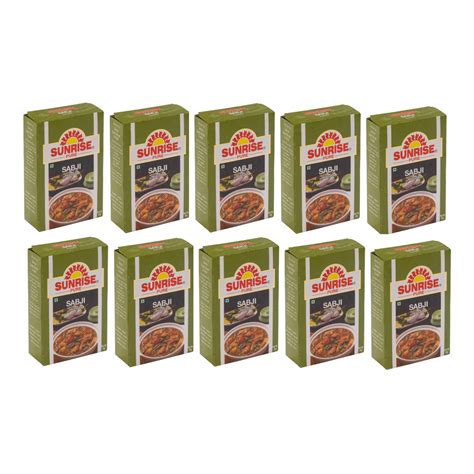 Sunrise Sabji Masala Powder 50gm Box Pack Of 10 Grocery