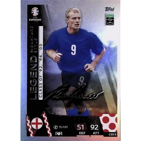 Sale Cards Alan Shearer Legend Signature Style Topps Match Attax Euro