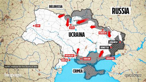 Ucraina Mappe E Riassunto Della Guerra