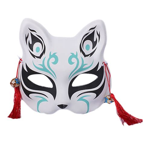 LIQUID Anime Demon Slayer Foxes Mask Hand-painted Japanese Mask Half ...