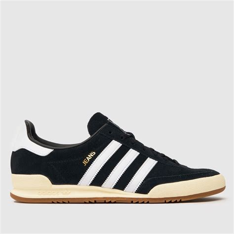 Mens Black Adidas Jeans Trainers Schuh