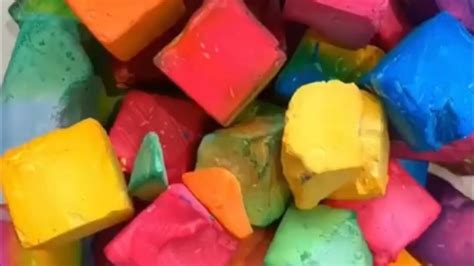 ASMR Repost Dyed Chalk Compilation Crunchy Powdery Satisfying