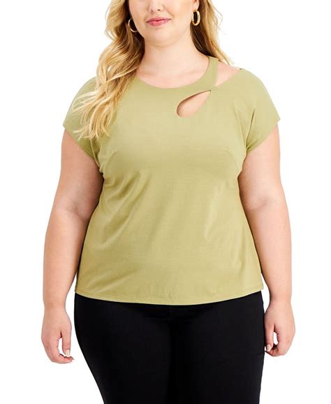 Inc International Concepts Plus Size Cut Out Top Created For Macys