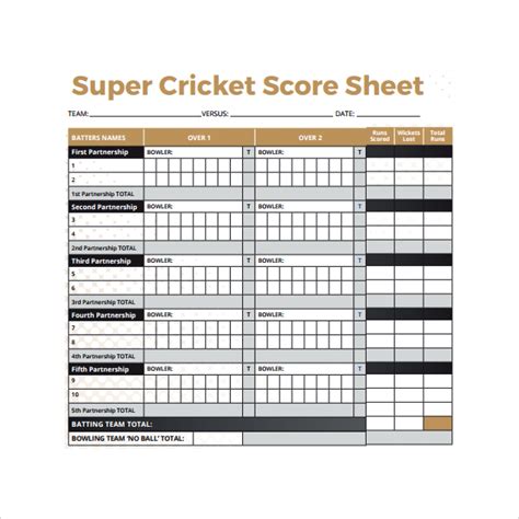 Kwik Cricket Eight A Side Scoresheet Fill Out Sign Online DocHub