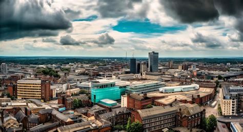 Premium Photo | The skyline of birmingham from the top