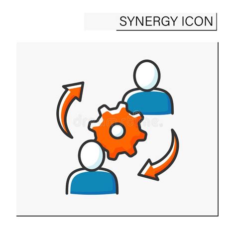 Icono De Sinergia Humana Colaboración En El Trabajo Ilustración Del