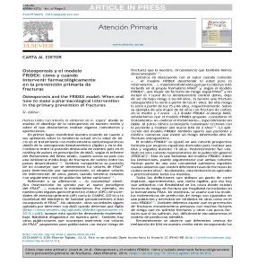 Osteoporosis Y El Modelo Fridex C Mo Y Cu Ndo Intervenir Farmacol