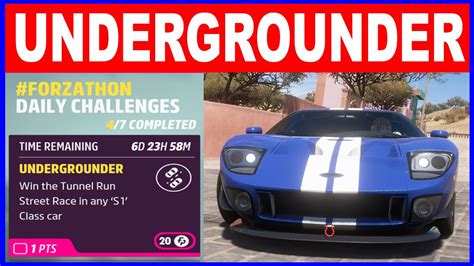 Forza Horizon 5 UNDERGROUNDER Forzathon Daily Challenge Win A Tunner