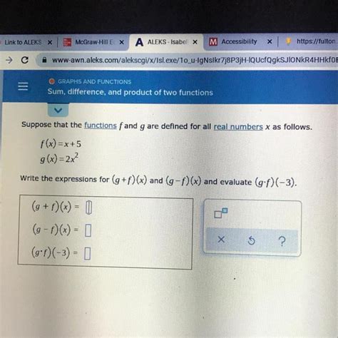 Suppose That The Functions Fand G Are Defined For All Real Numbers X As