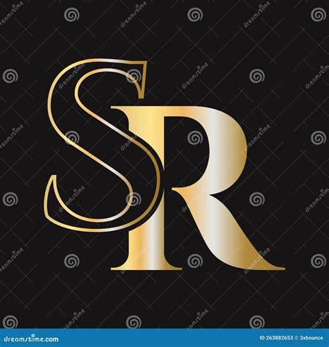 Initial Letter Sr Rs Logo Design Vector Template Monogram Sr Logotype