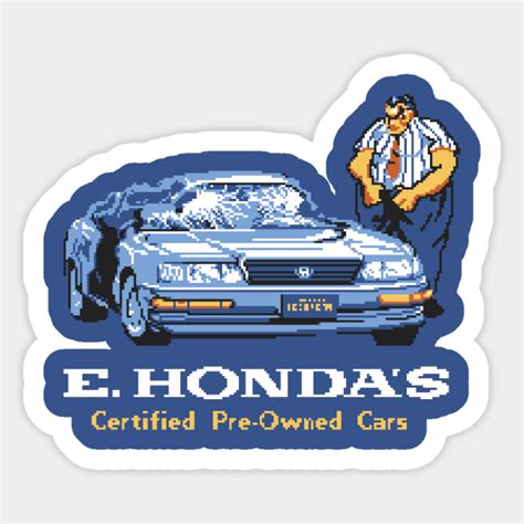 E Hondas Pre Owned Cars Street Fighter Sticker Teepublic