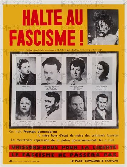 Affiche Du Parti Communiste Fran Ais F Vrier Photo