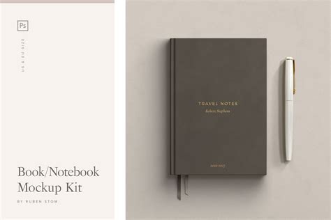 Book And Notebook Mockup Kit Design Cuts