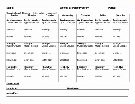 Fitness Plan Spreadsheet Regarding Workout Calendar Template Excel