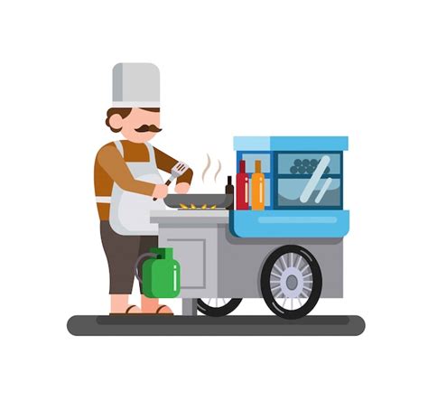 Vintage Food Carts Free Vector