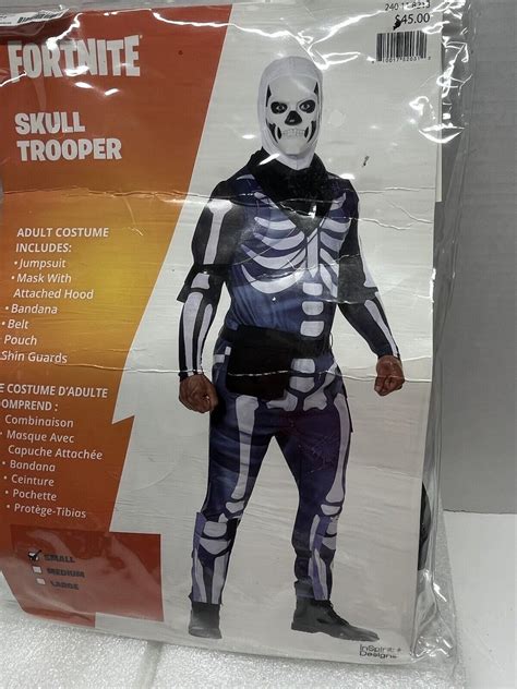 Fortnite Skull Trooper Halloween Costume Complete Set Gem