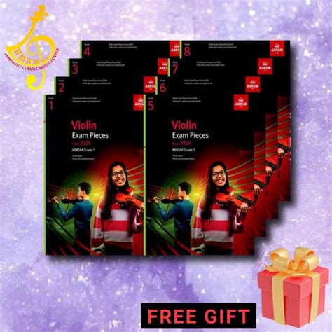 [free T]abrsm Violin Exam Pieces 2024 Grade 1 8 Book Only Lazada