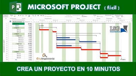 Ms Project Crea Un Proyecto En Minutos Youtube