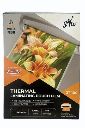 Bambalio Jt A Size Lamination Pouch Film At Rs Piece