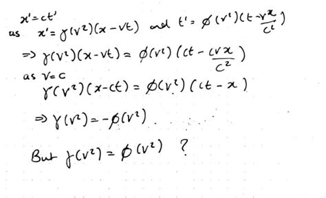 homework and exercises - Trouble deriving the Lorentz transforms ...