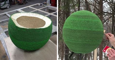 Guy Spends Almost A Year Gluing Matches To Make A Giant Sphere