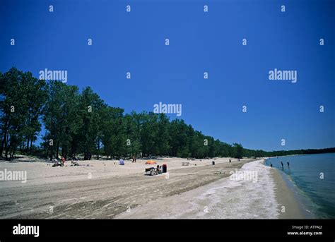 Beach At Sandbanks Provincial Park Lake Ontario Ontario Canada Stock