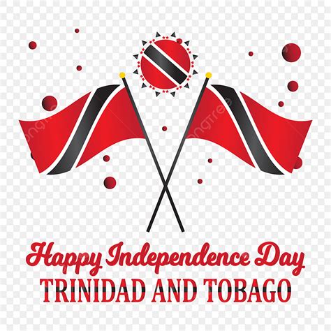 Realistic Trinidad And Tobago Independence Day Traditional Illustration Vector Design Concept