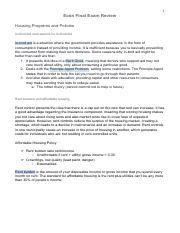 Econ Final Exam Review Pdf Econ Final Exam Review Housing