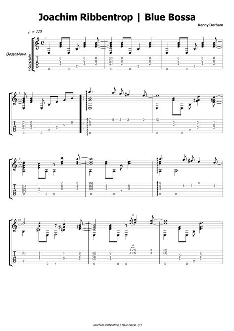 Blue Bossa Guitar Chords