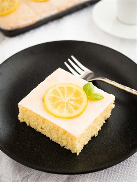 Easy Lemon Sheet Cake Recipe Plated Cravings