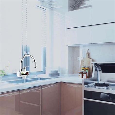 Hot Water Tap Instant Heating Faucet Electric Geyser Shock Proof Digital Display With Shower