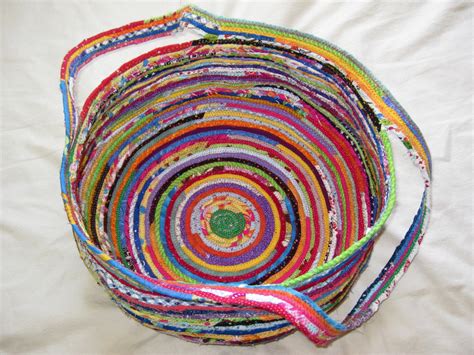 COILED FABRIC BASKET Made By Julianne