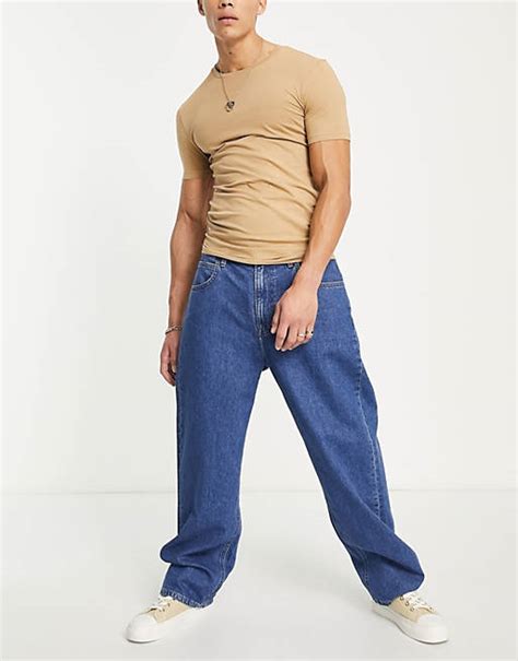 Lee Asher Loose Fit Jeans In Mid Wash Asos