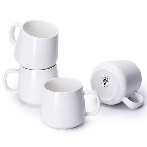 Buy Porcelain Coffee Mugs Set Of 4 12 Ounce Cups With Handle For Hot Or Cold Drinks Like Cocoa