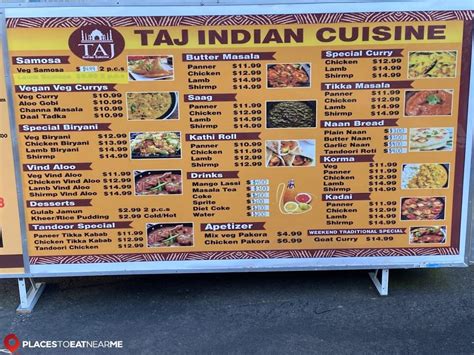 Taj Indian Cuisine USA 7339 NE Martin Luther King Jr Blvd Lot #7 ...