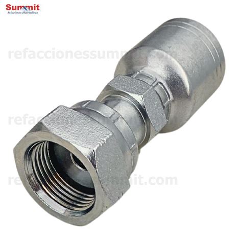 Conector Recto Rosca ORFS Cara Plana Seal Lok Hembra 1 2 Manguera 3