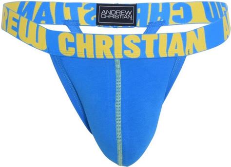 Andrew Christian Happy Y Back Thong W Almost Naked Electric Blue