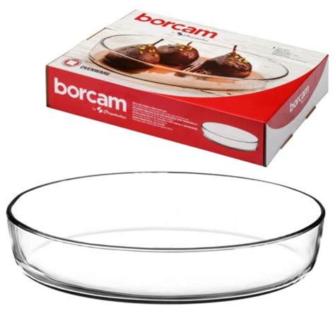 Pasabahce Borcam Glass Oval Ovenware Cake Non Stick Cooking Microwave