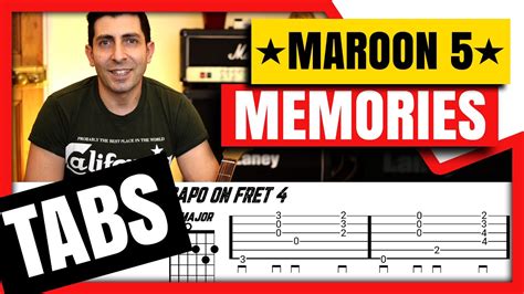 Memories Maroon 5 Easy Guitar Lesson Tutorial Chords Fingerstyle