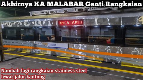 Hore Ada Kereta Stainless Steel Lagi Lewat Jalur Kantong Ka Malabar