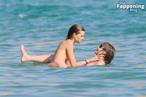 Victoria De Angelis Enjoys A Nude Day At The Beach During Her Holiday