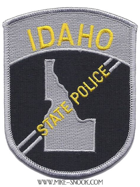 Mike Snooks Police Patch Collection State Of Idaho