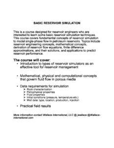 BASIC RESERVOIR SIMULATION Wallace International LLC